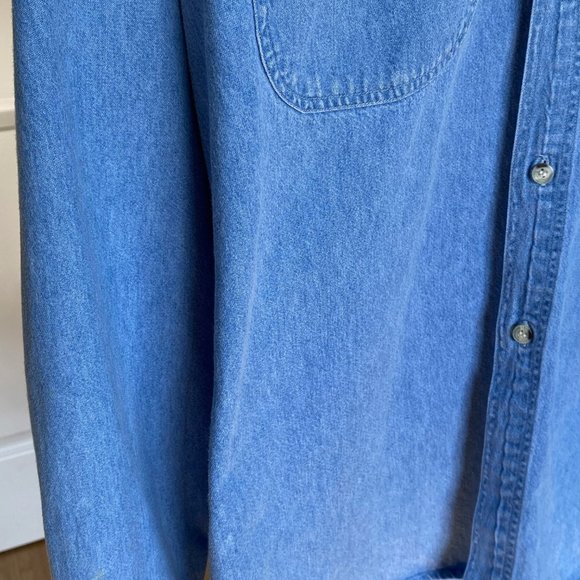 Vintage 1995 Bali Hard Rock Cafe Denim Shirt – Size Medium - Picture 6 of 9